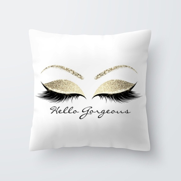 Other - New Square Hello Gorgeous Eyelash Pillowcase